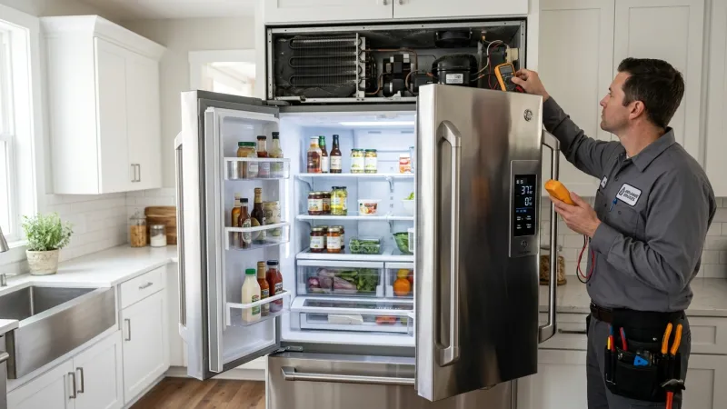 Master Certified Appliance Technician Testing Electrical Component Telemetry in Bethlehem GA Home