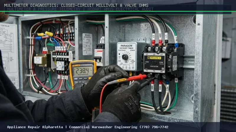 Multimeter Millivolt Telemetry and Ohms Testing on Commercial Fryer Gas Valve