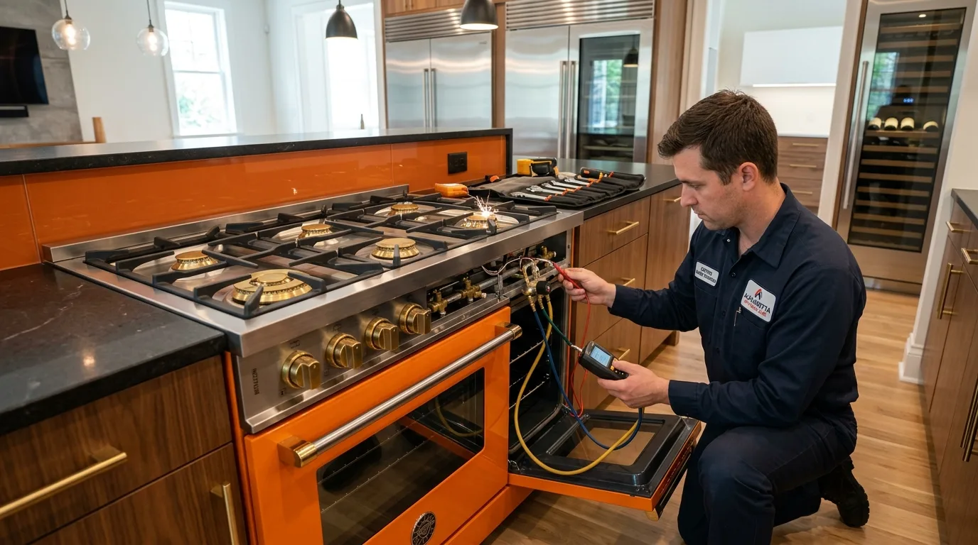 Bertazzoni Professional Range Repair Johns Creek GA | Certified Italian Dual-Flame Gas Service