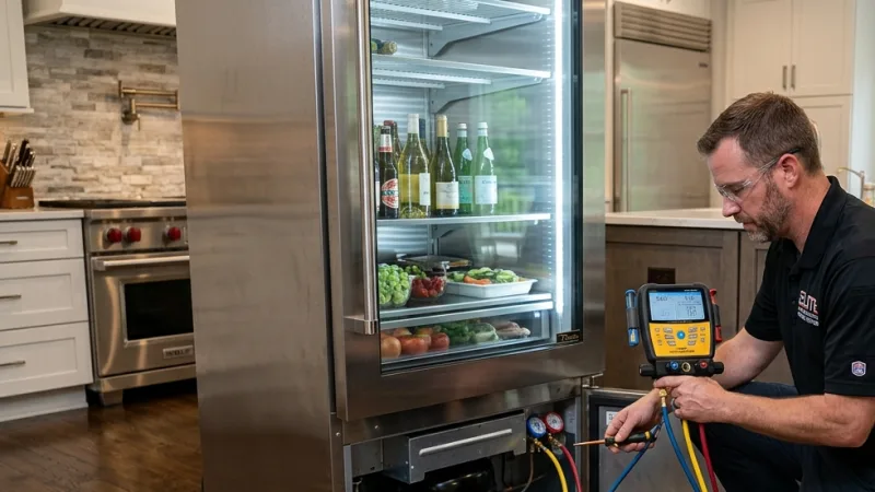 Continental Commercial Undercounter Refrigerator Warm Condensing Unit Repair and Diagnostics along Haynes Bridge Rd in Alpharetta GA