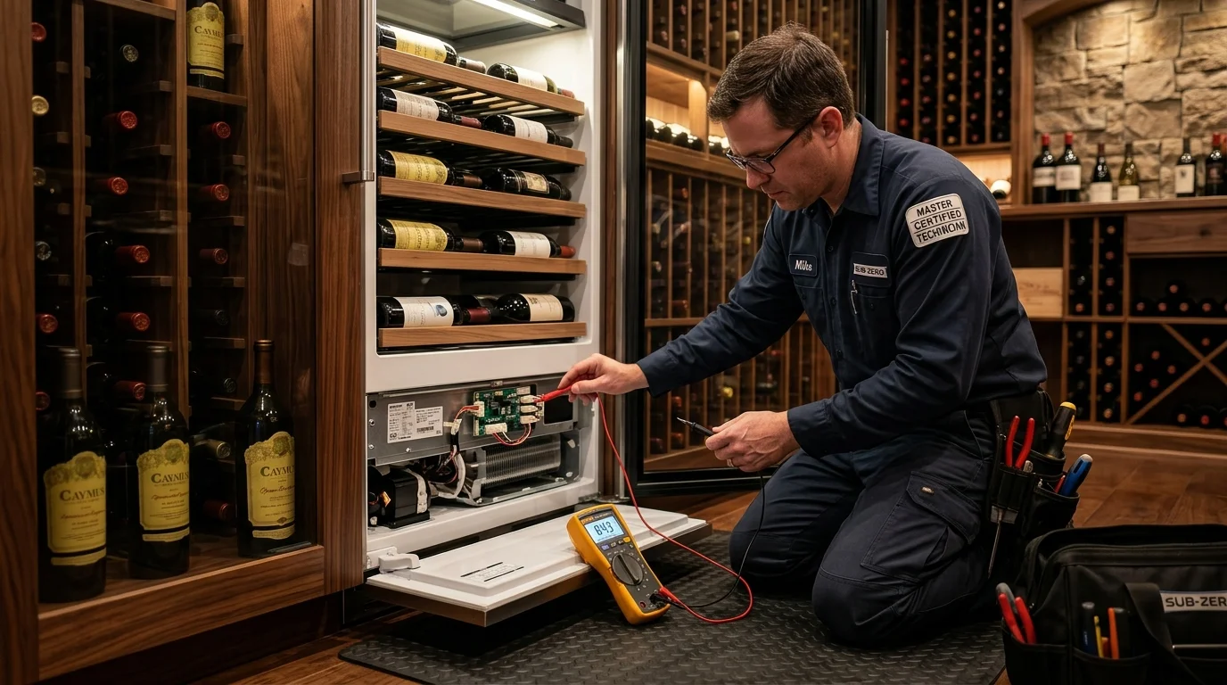 Monogram Column Wine Sommelier Repair Alpharetta GA | Certified Dual-Zone Climate Service