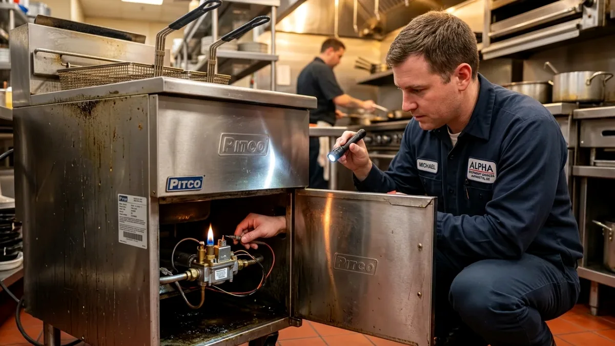 Pitco Commercial Deep Fryer Pilot Flame and Thermopile Diagnostic Service in Milton GA