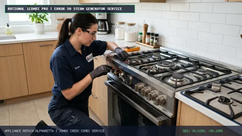 Rational iCombi Pro Combi Oven Error Code 20 & Steam Generator Scale Repair in Johns Creek, GA