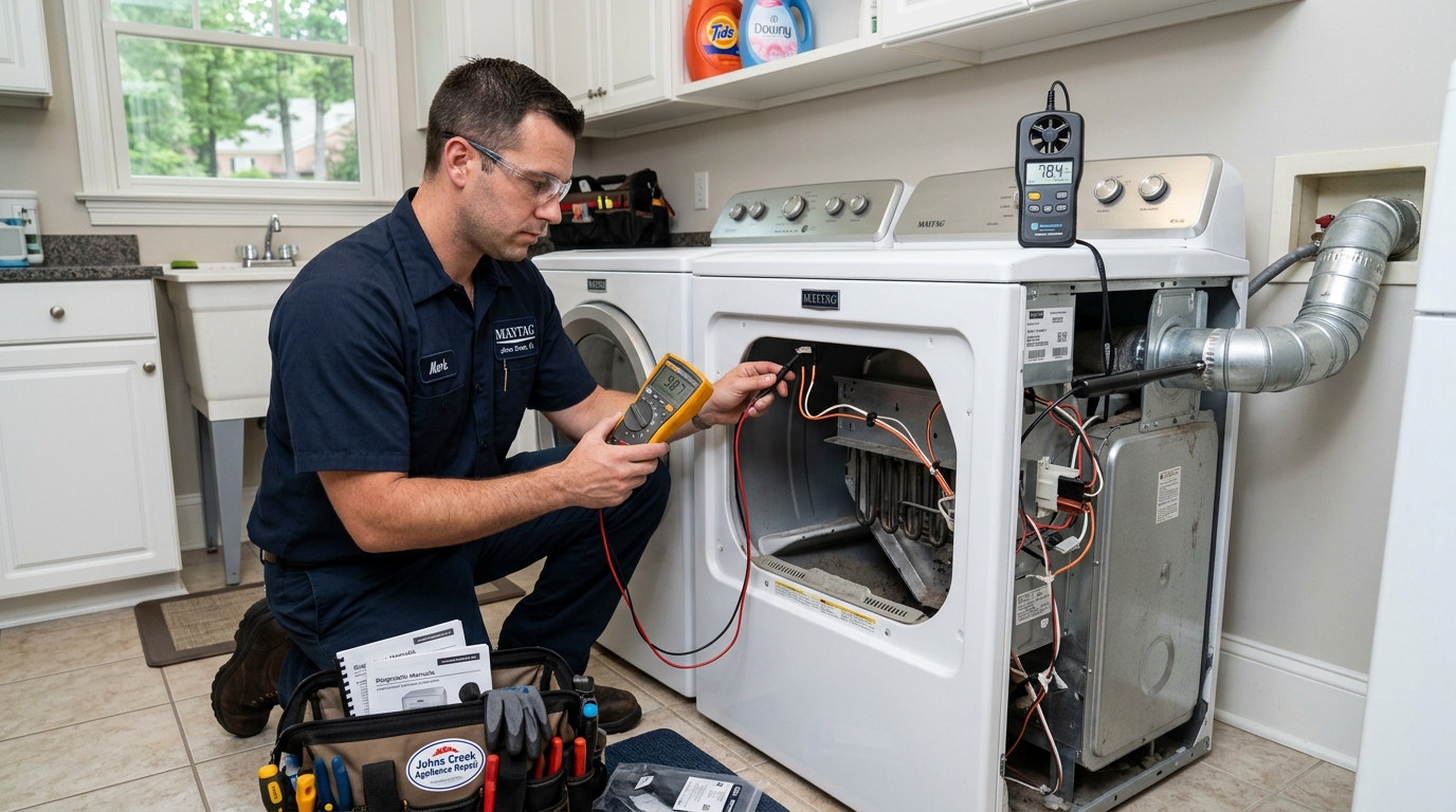 Maytag Dryer AF Error Code Airflow Repair Johns Creek GA