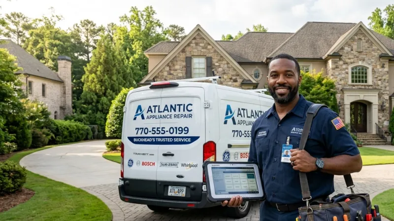Master Certified Appliance Repair Service Van Operating in Molena GA