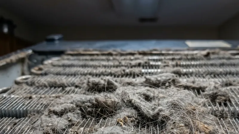 Failed Static Condenser Coil Assembly & High-Velocity Brushless Fan Volute Before Repair in Molena GA