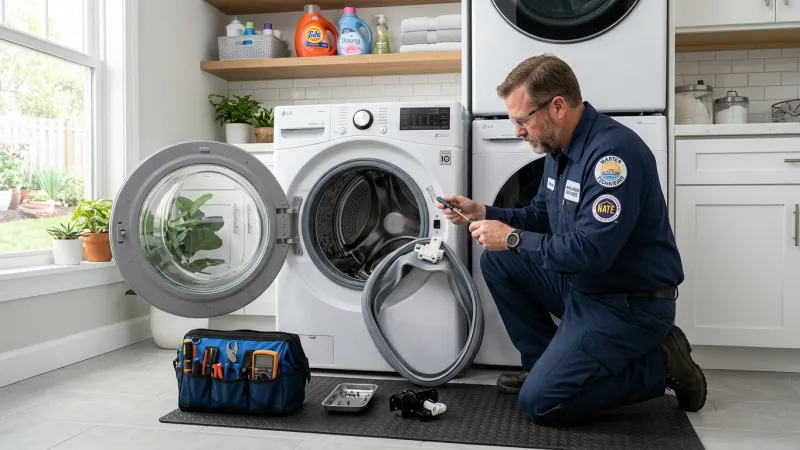 Master Technician Servicing Premium Appliances in Nicholson GA Home