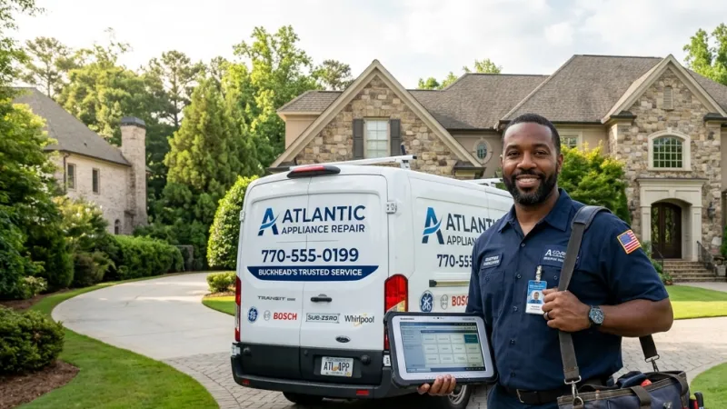 Master Certified Appliance Repair Service Van Operating in North Metro GA