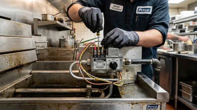 Pitco Commercial Fryer Robertshaw 7000 Millivolt Gas Valve Telemetry in Alpharetta GA