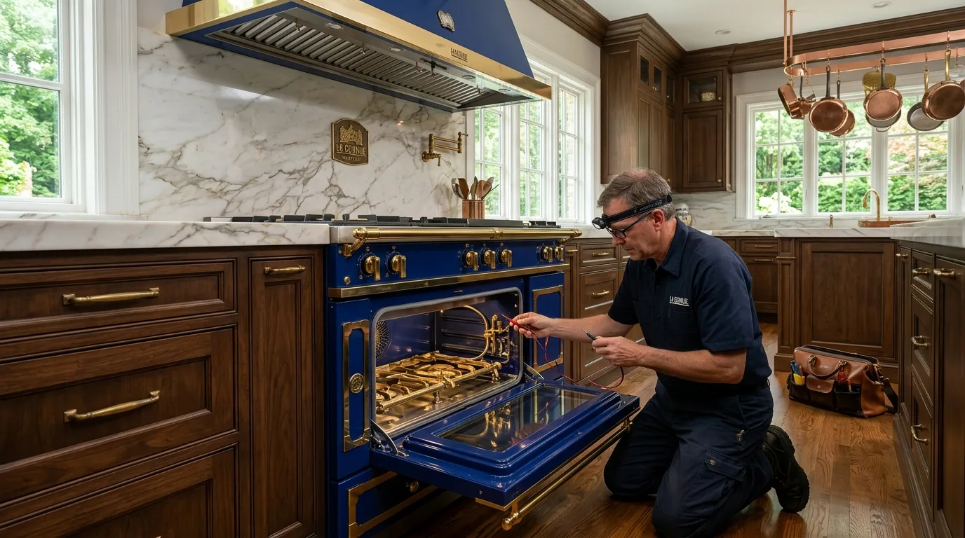 La Cornue Handcrafted French Château & CornuFé Dual-Fuel Range Repair in Roswell GA