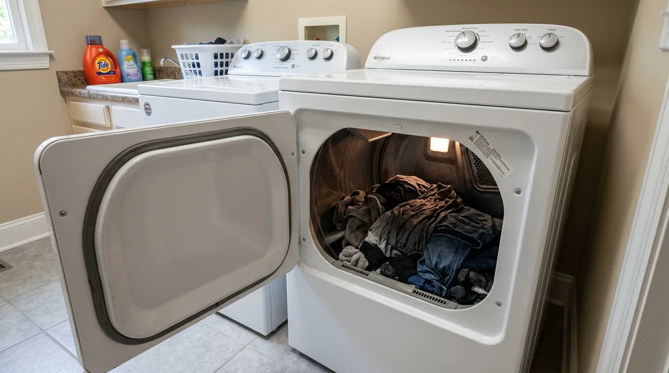 Inspecting Whirlpool washer drive motor tachometer speed sensor connector in Alpharetta GA