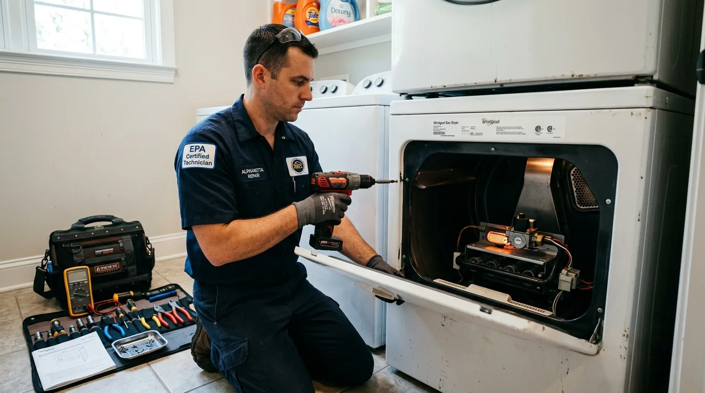 Testing drive motor harness continuity on Whirlpool front load washer in Alpharetta GA