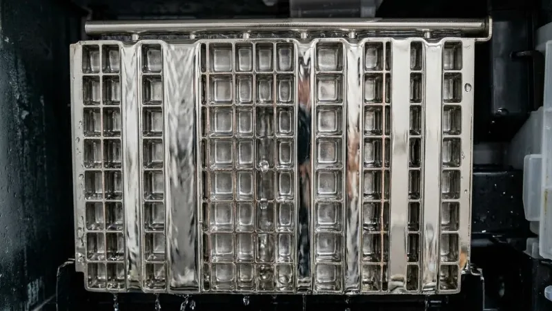 Precision Restored OEM Under-Counter Clear Ice Machine Evaporator Grid & Water Curtain After Master Tech Service in Rutledge GA