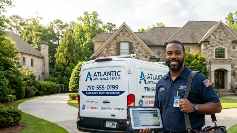 Master Certified Appliance Repair Service Van Operating in Rydal GA