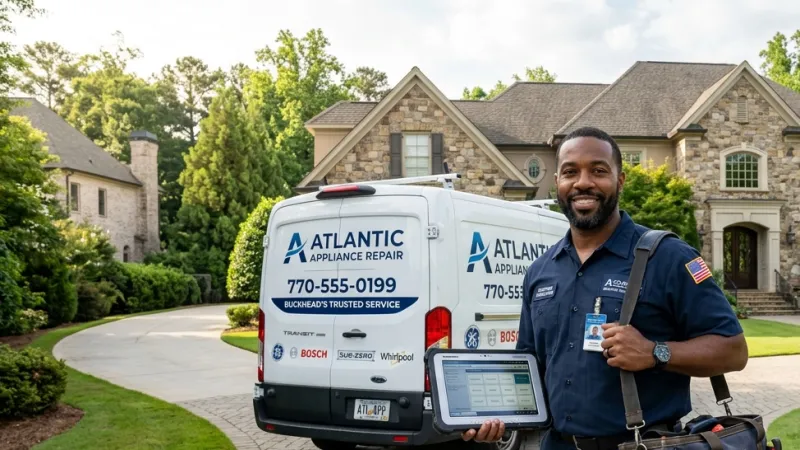 Master Certified Appliance Repair Service Van Operating in Shady Dale GA