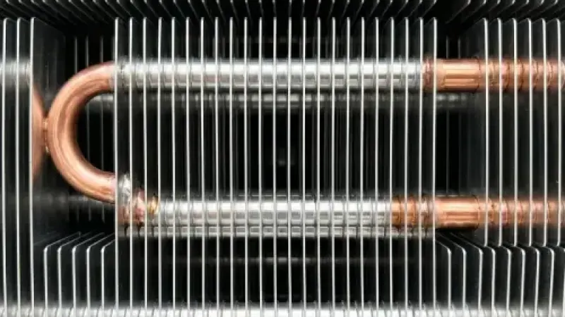 Traulsen commercial refrigerator condenser coil chemically cleaned and fins straightened after professional repair in Milton GA