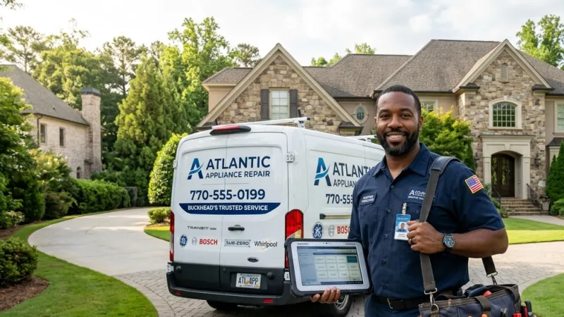 Master Certified Appliance Repair Service Van Operating in Yatesville GA
