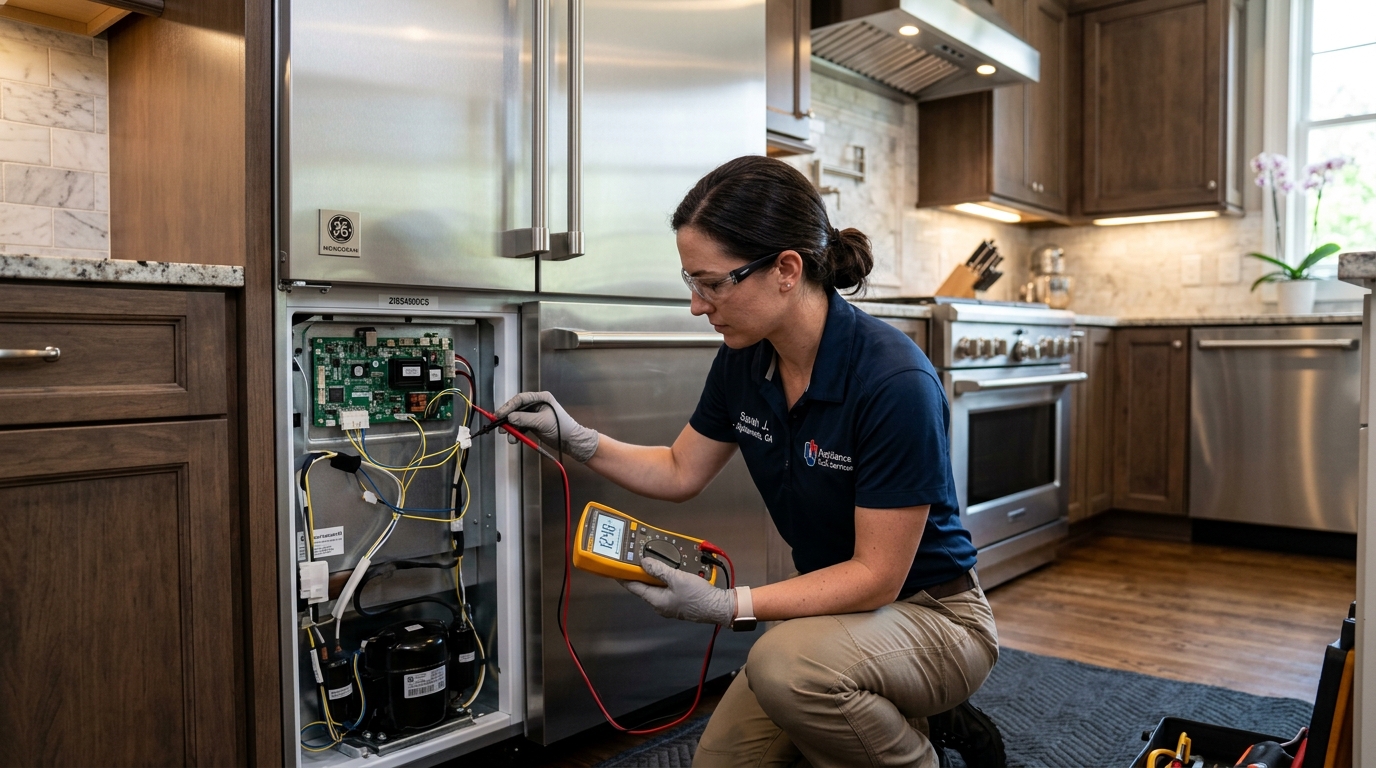 GE Monogram Thermistor Sensor Resistance Multimeter Test Alpharetta GA