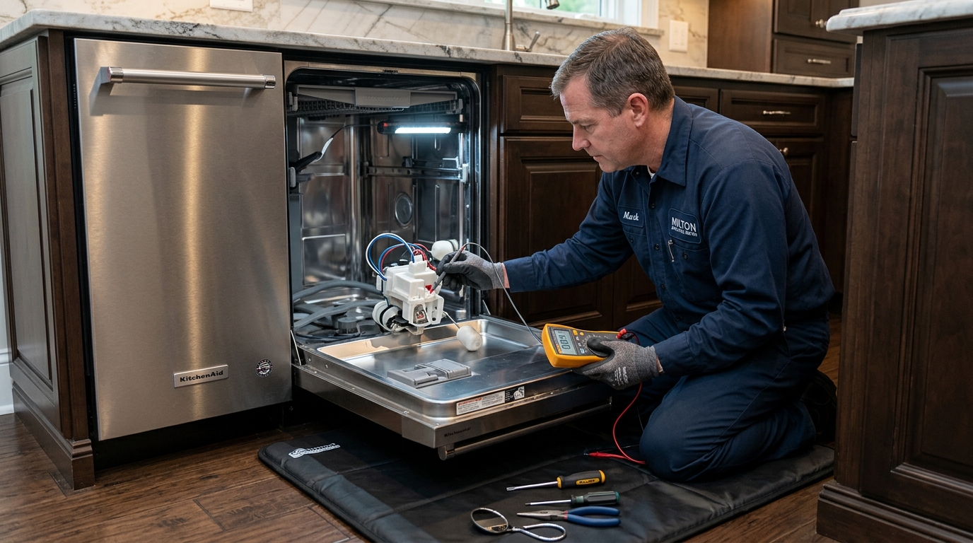 KitchenAid Dishwasher E4 F8 Error Code Repair Milton GA