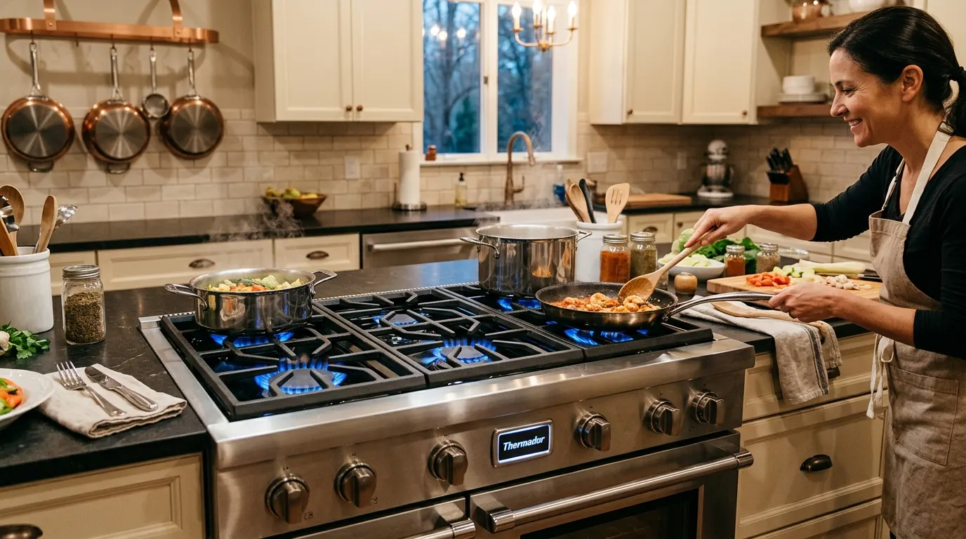 Thermador Gas Range Burner Clicking But Won’t Light — Spark Electrode & Module Repair Guide Alpharetta GA
